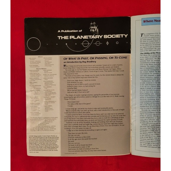 The Planetary Report Magazine Planetary Society August / September 1981 Martians - Picture 5 of 5